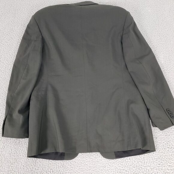 VINTAGE Donna Karen Jacket Coat Mens‎ 42 Gray Wool Suit Jacket Sport Coat Italy - Picture 14 of 16